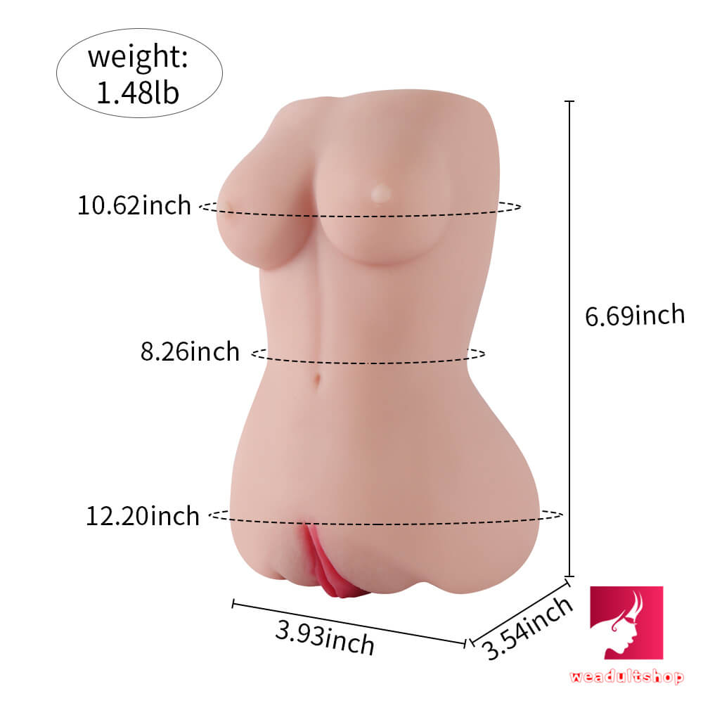1.18lb Mini Half Body Sex Doll Torso Tight Women Men Pussy Sex Toy