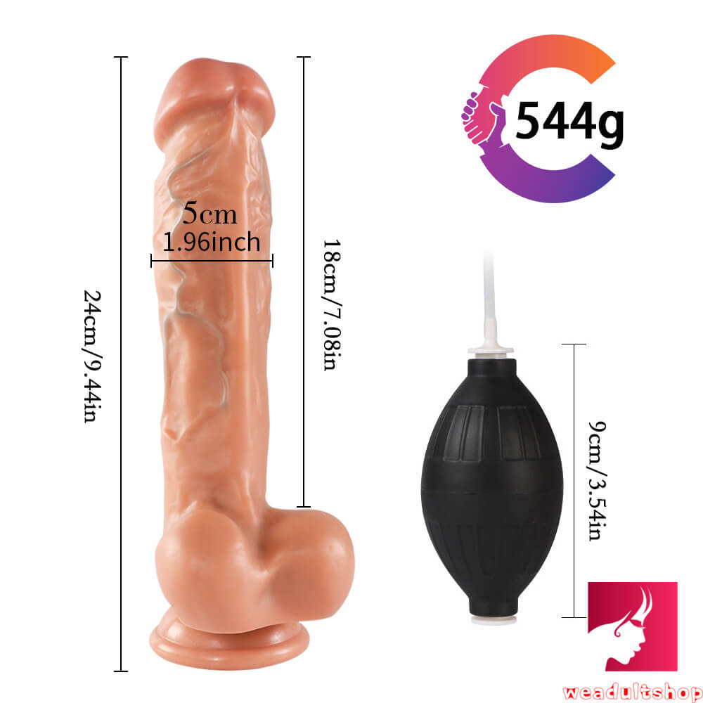 9.44in Milf Rides Dildo Ejaculating Sex Toy With Blue Veins