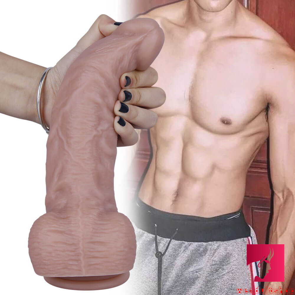 9.45in Silicone Single Hard Dildo With Small Glans