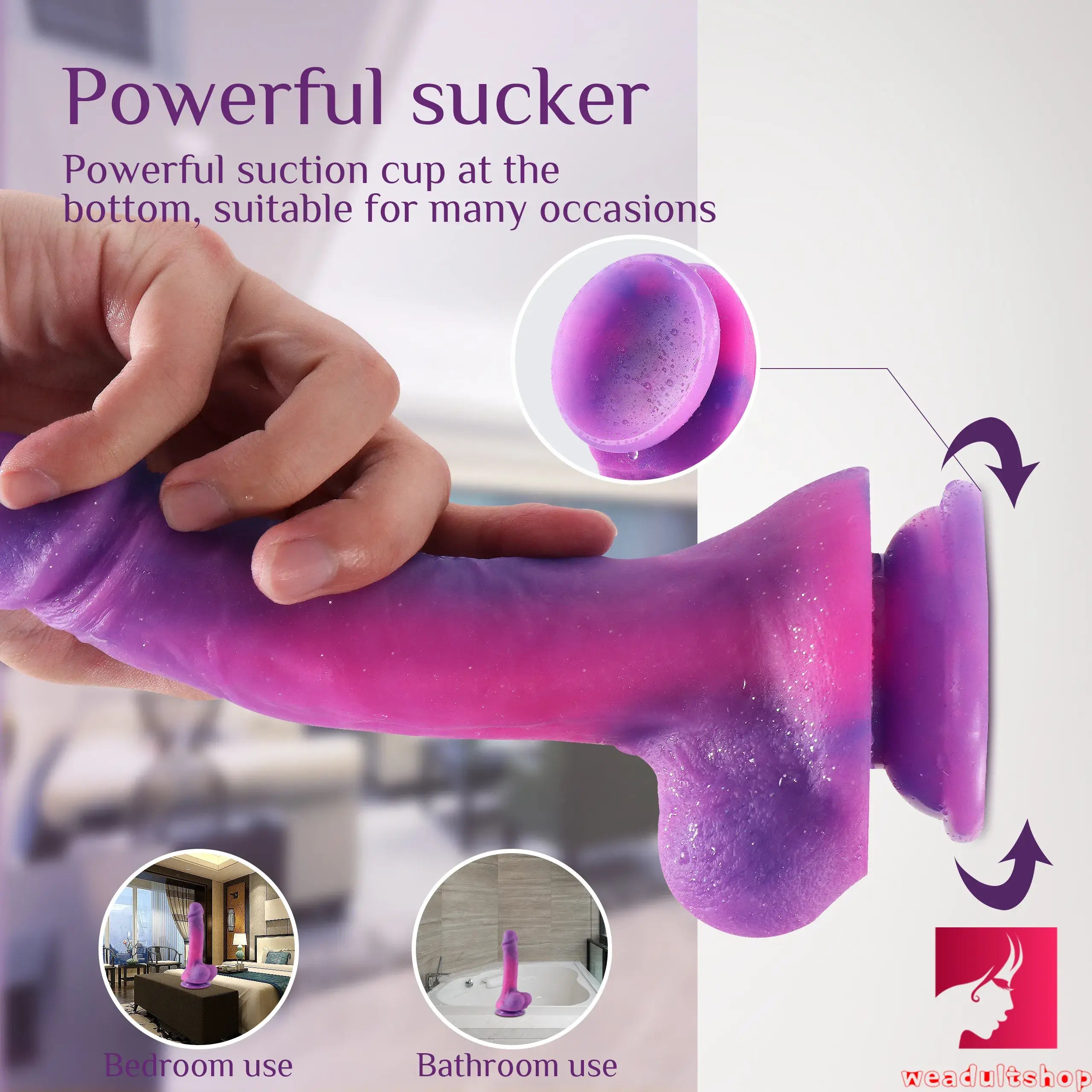 8.26in Night Sky Realistic Glans Vivid Texture Dildo With Sucker