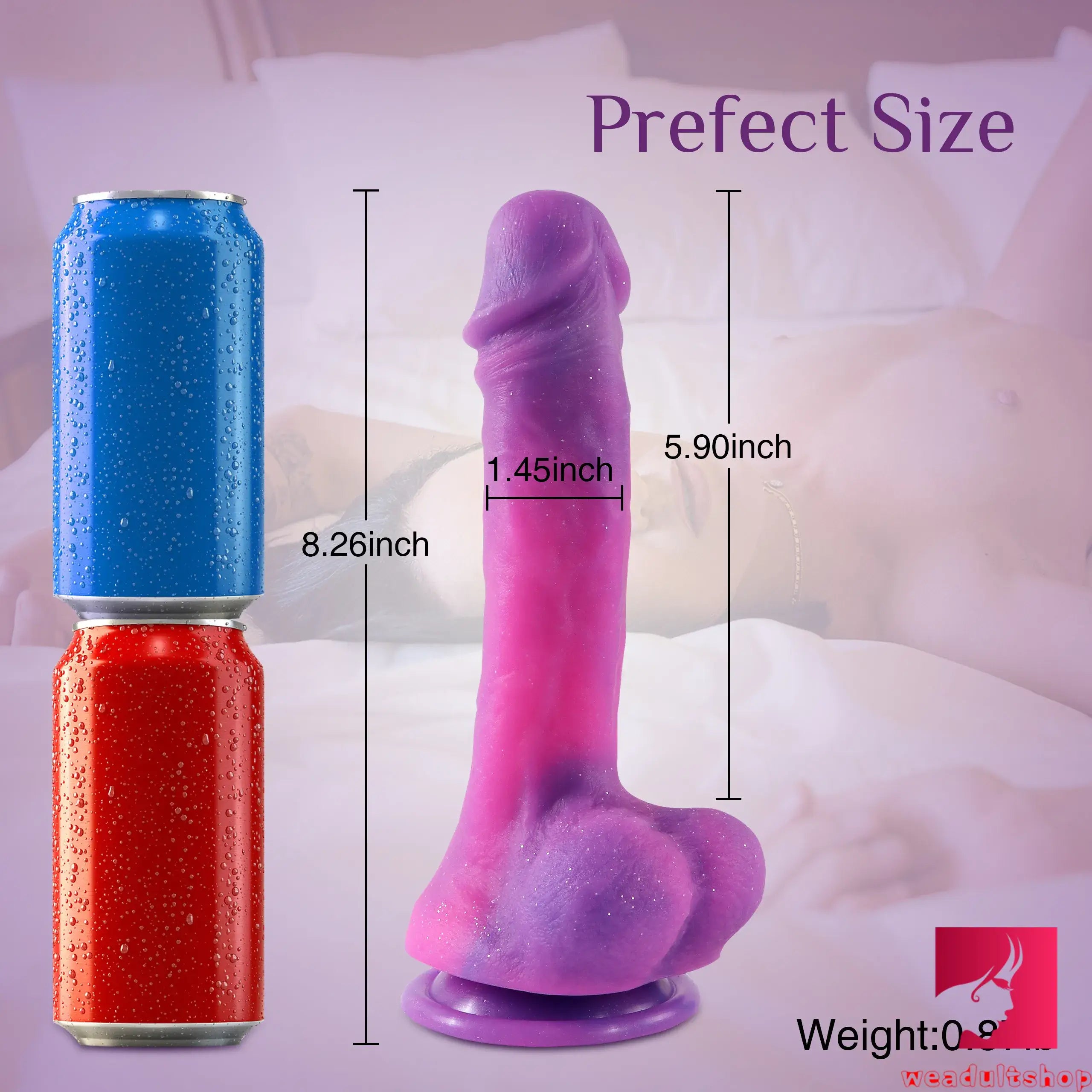 8.26in Night Sky Realistic Glans Vivid Texture Dildo With Sucker