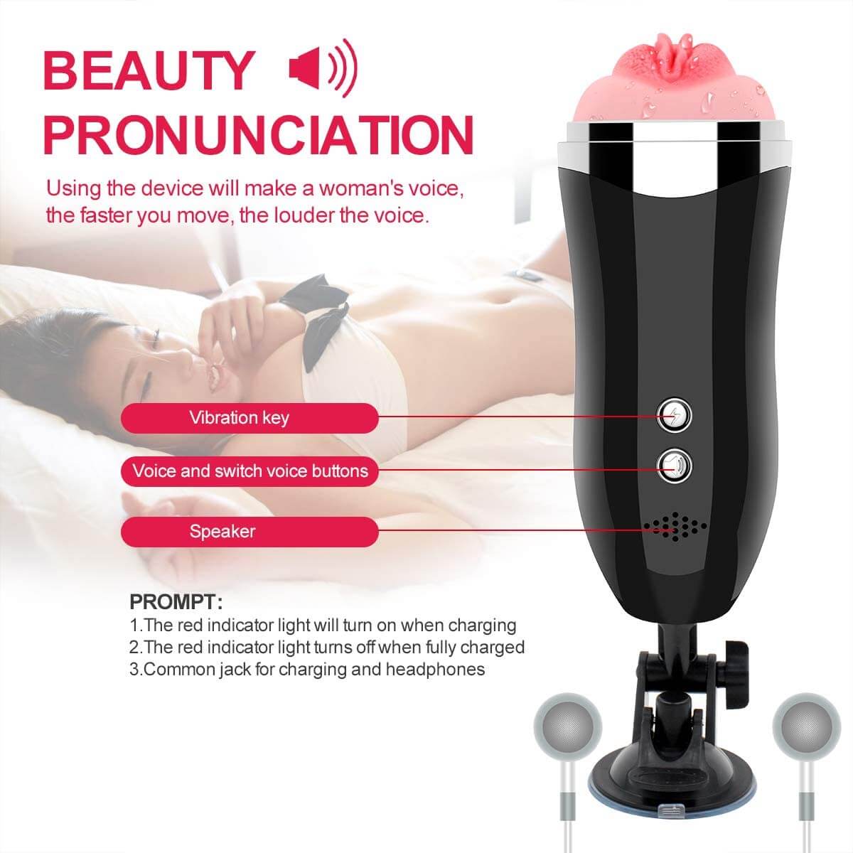 Nice & Tight Masturbator Electronic Vibrating Voice Toy weadultshop