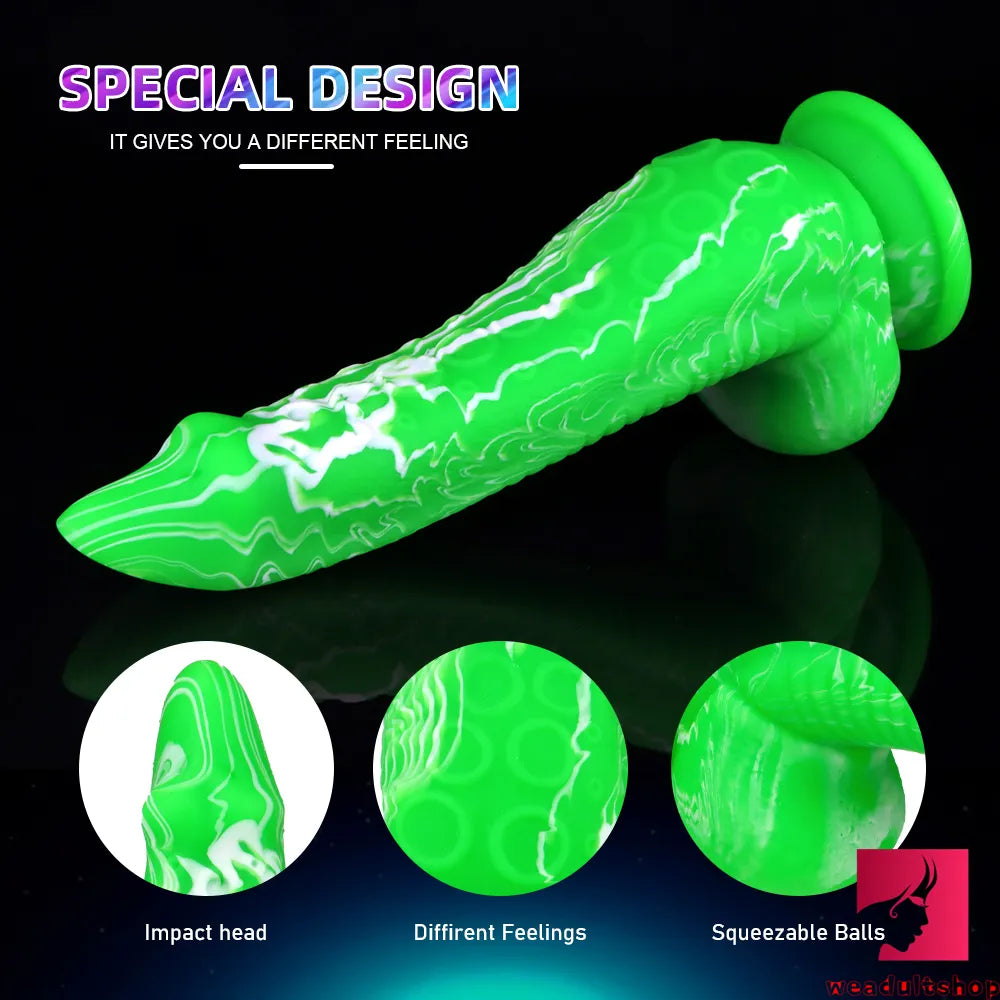 9.3in Large Fantasy Long Octopus Animal Dildo Crystal Sex Toy