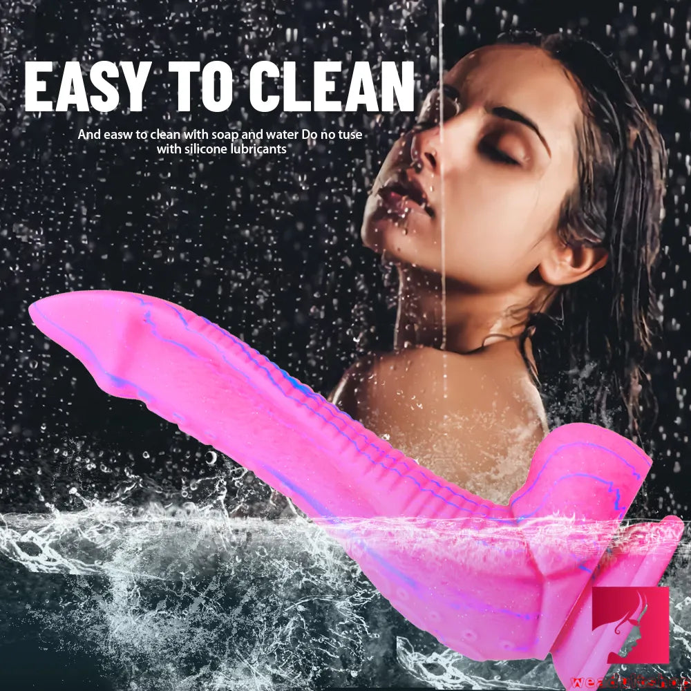 9.3in Large Fantasy Long Octopus Animal Dildo Crystal Sex Toy