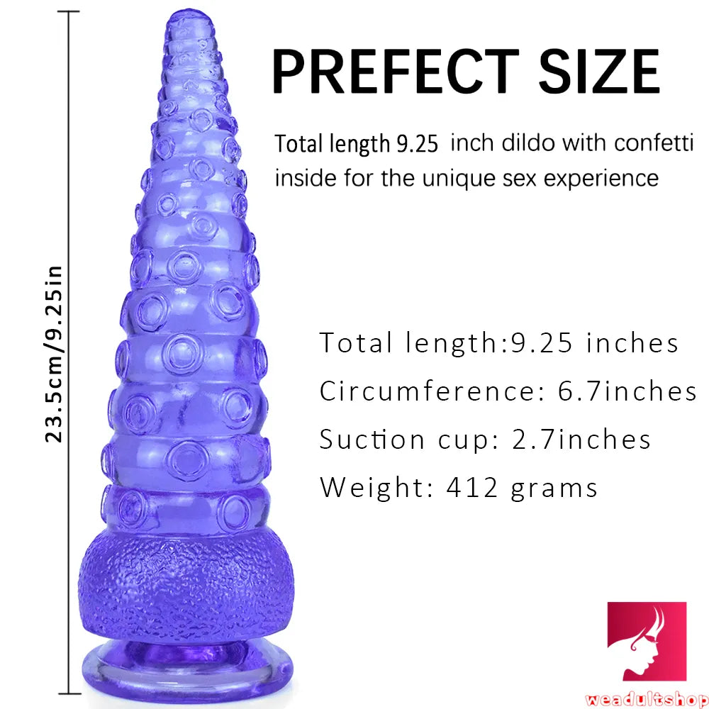 9.25in Soft Octopus Tentacle Penis Big Dildo For Anus Expansion