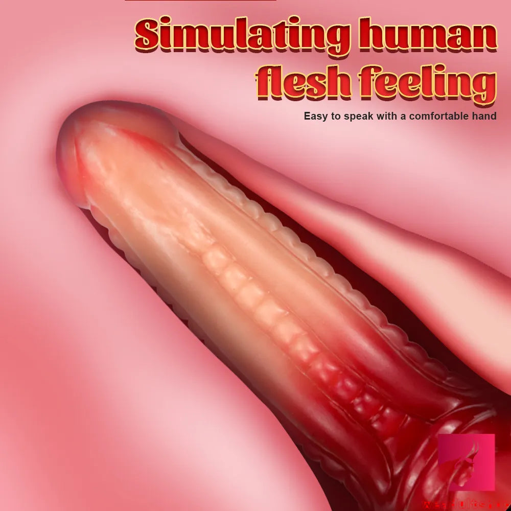 7.48in Pink Glans Fantasy Odd Ombre Silicone Penis Dildo