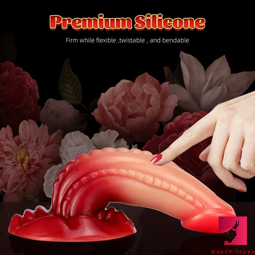 7.48in Pink Glans Fantasy Odd Ombre Silicone Penis Dildo
