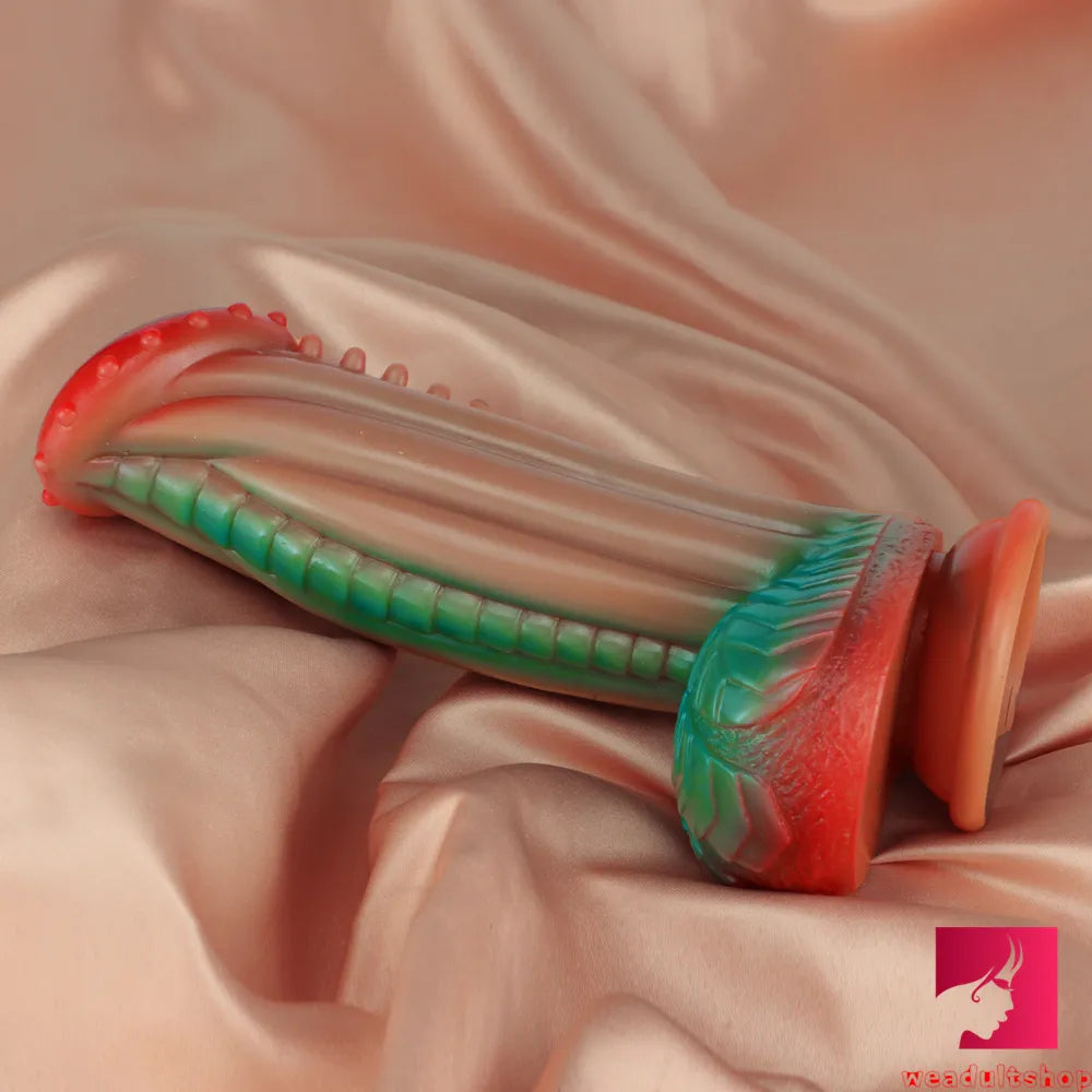 8.18in Soft Fantasy Pink Tender Glans Penis Adult Spiked Dildo