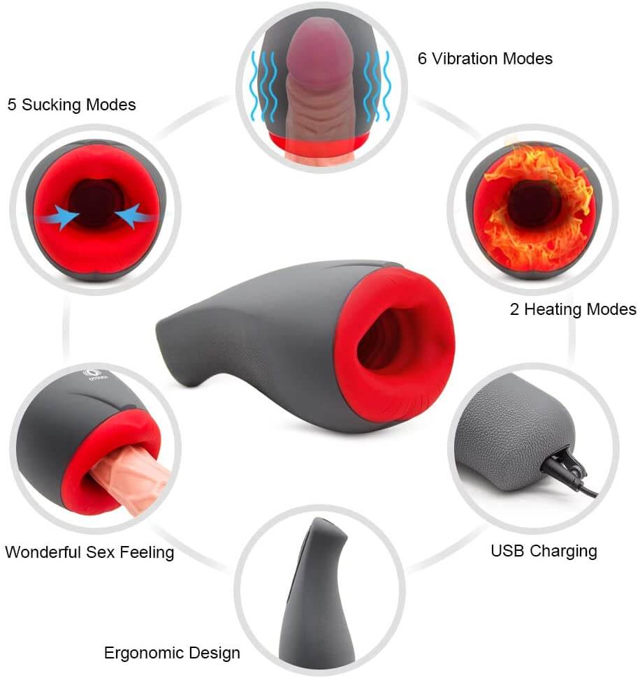Otouch Intelligent Heating Oral Blowjob Penis Suck Vibrating Toy Best Sex Toys