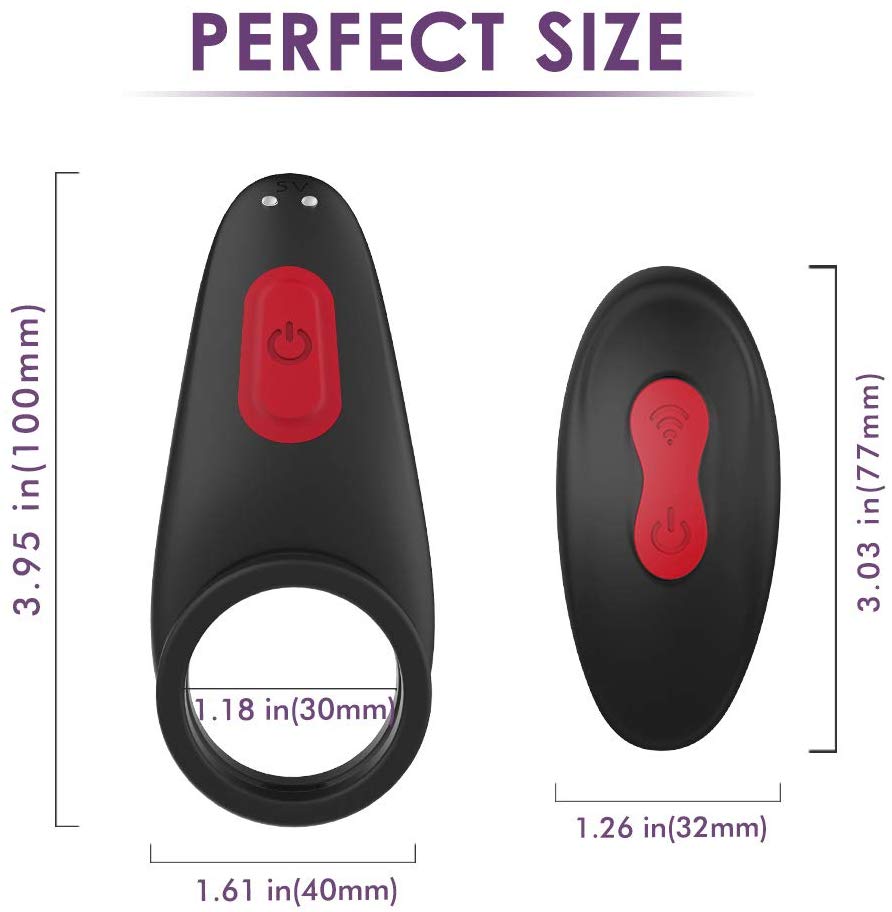 Dual Vibrating Penis Ring Silicone Vibrator Sex Toy For Men - Adult Toys