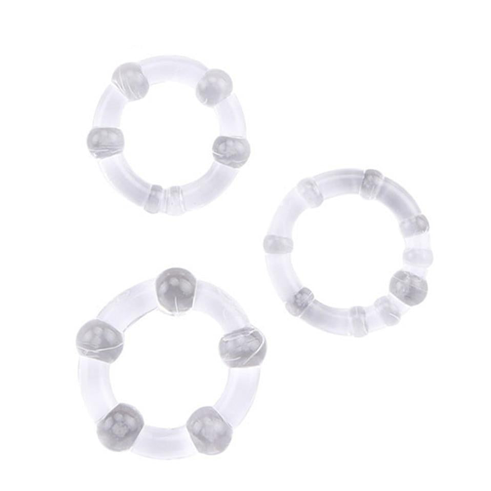 3PCS Foreskin Resistance Soft Penis Ring For Delay Ejaculation