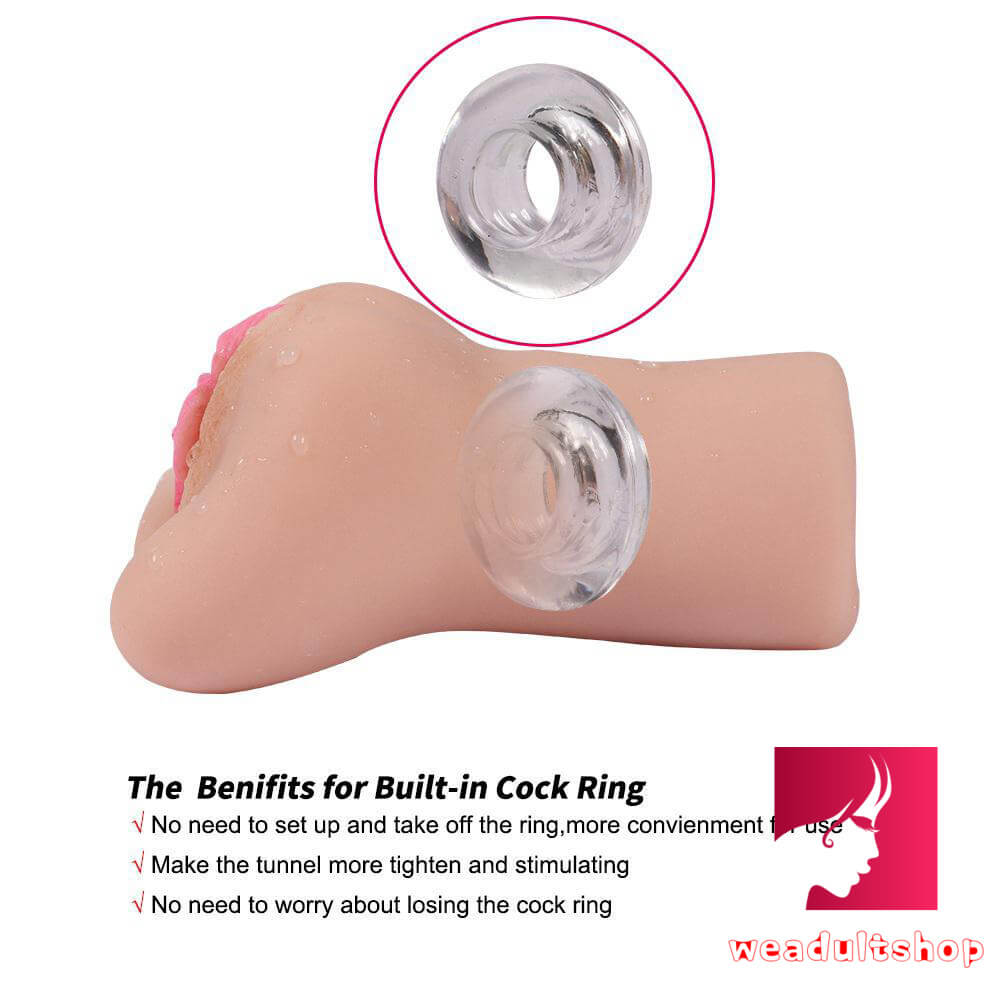 Realistic Soft Tight Pussy Sex Toy For Men With Built-in Cock Ring