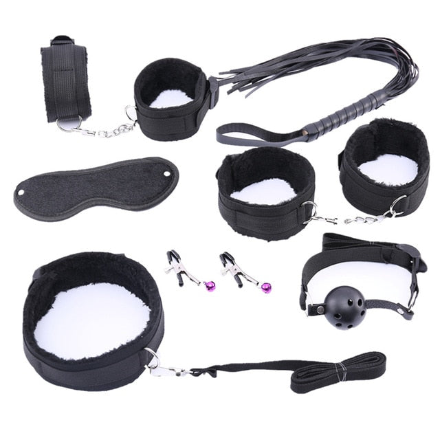 10 Pcs/set BDSM Sex Bondage Set - Adult Toys
