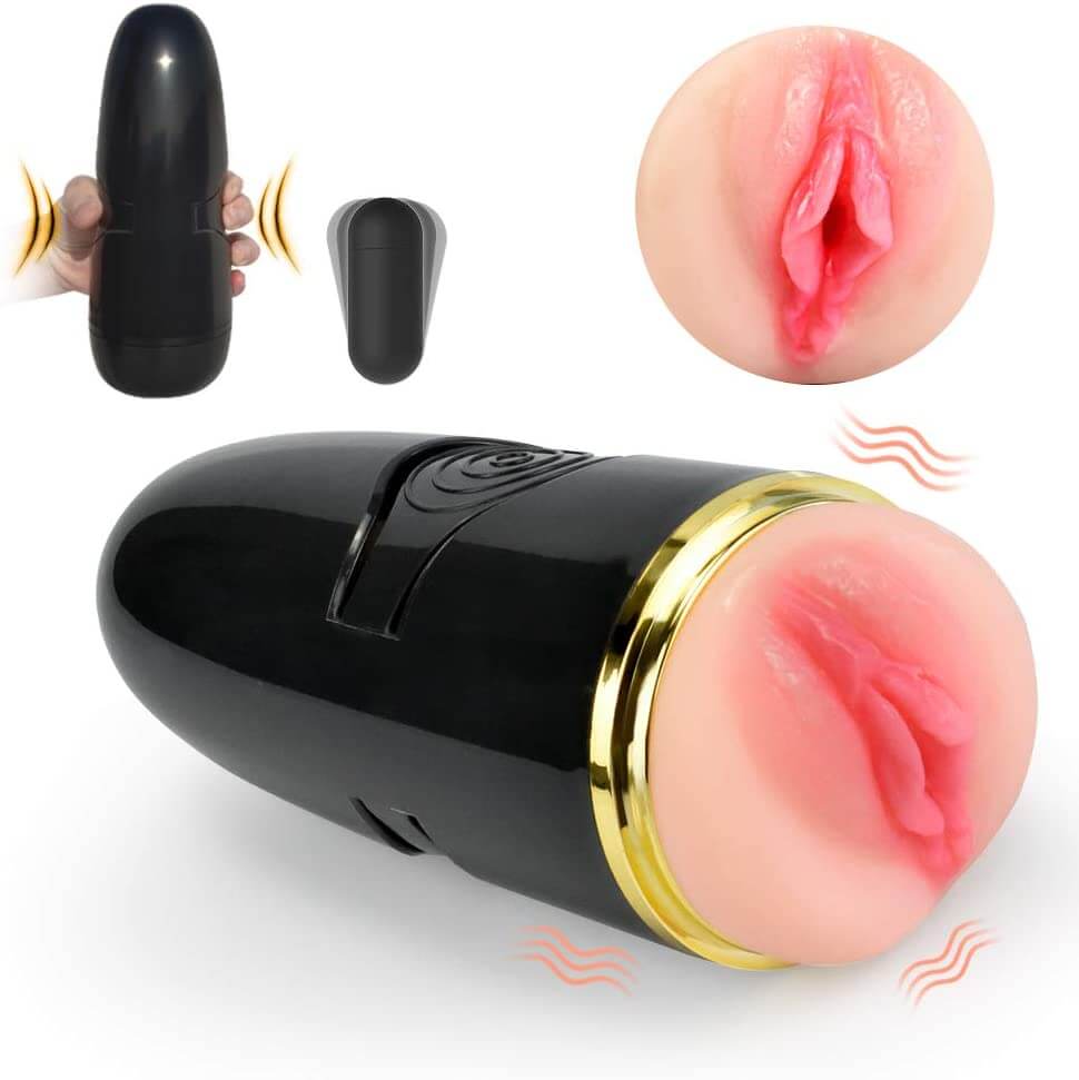 Detachable Pocket Pussy Sex Toy Vibrating Male Masturbator Cup weadultshop