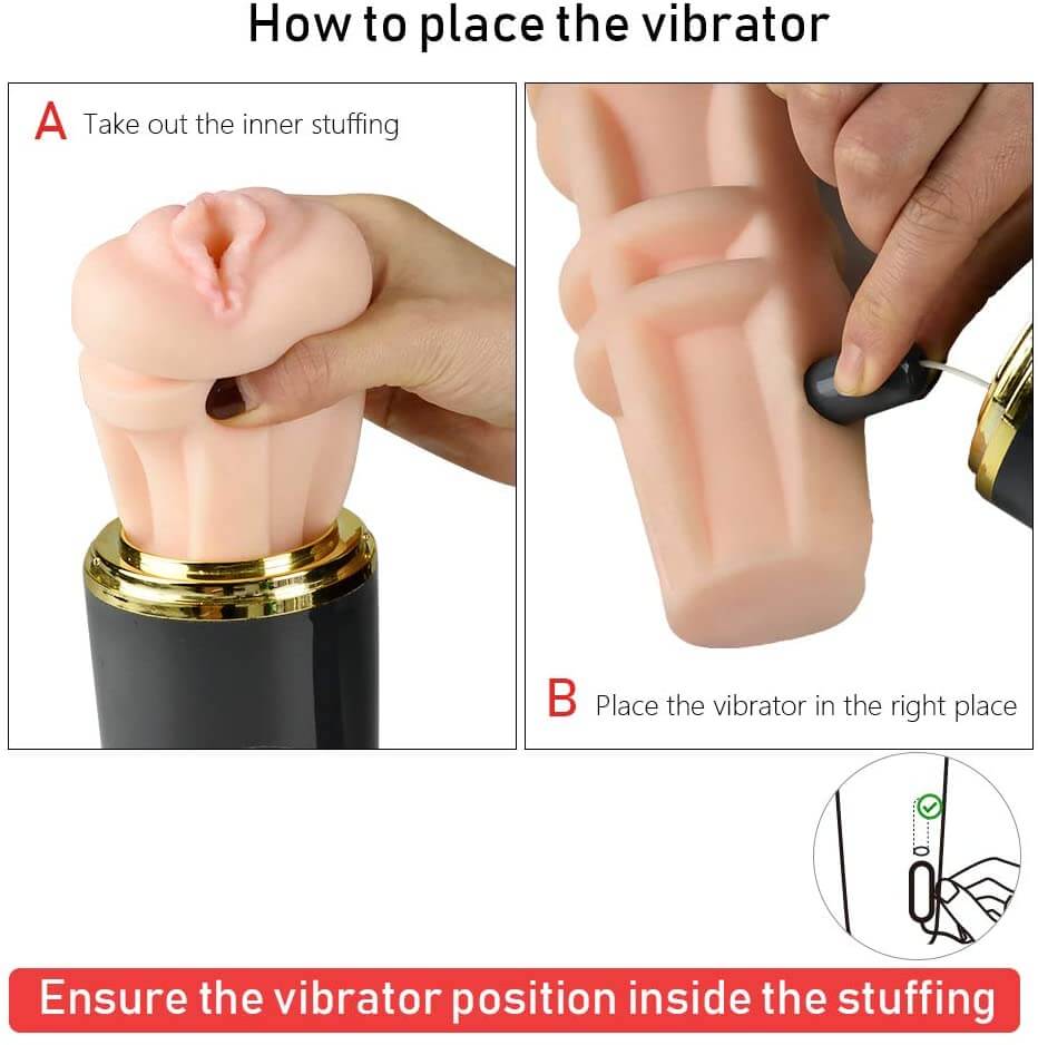 Detachable Pocket Pussy Sex Toy Vibrating Male Masturbator Cup weadultshop
