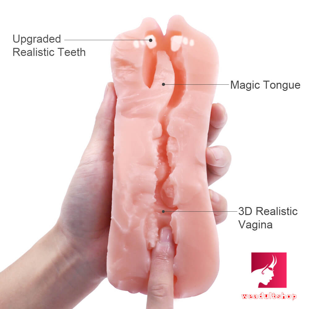 Double Heads Men Using Pocket Pussy Sex Toy For Adult