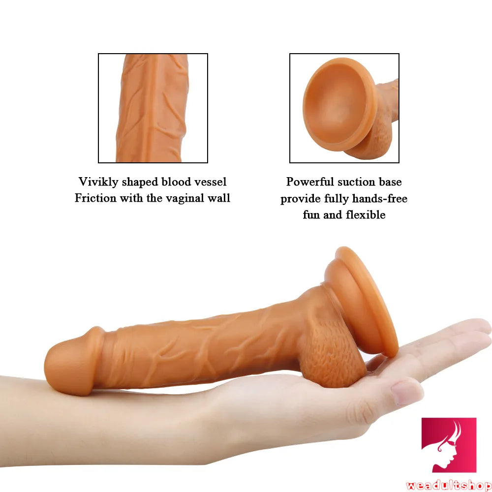6.69in Dual Layer Realistic Dildo For Vaginal Orgasm Stimulation