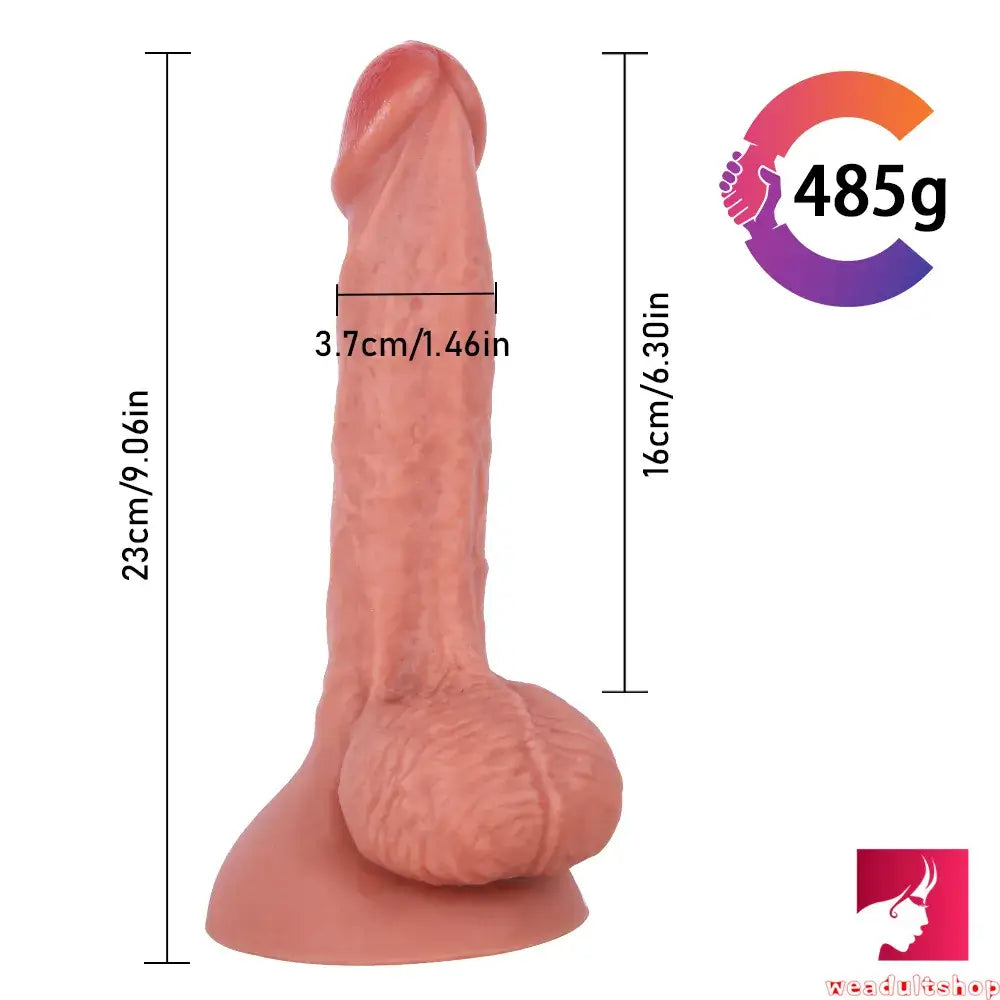 9.06in Realistic Penis Dildo For Woman Masturbator With Big Sucker