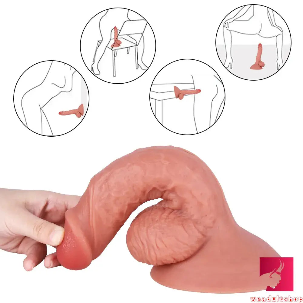 9.06in Realistic Penis Dildo For Woman Masturbator With Big Sucker