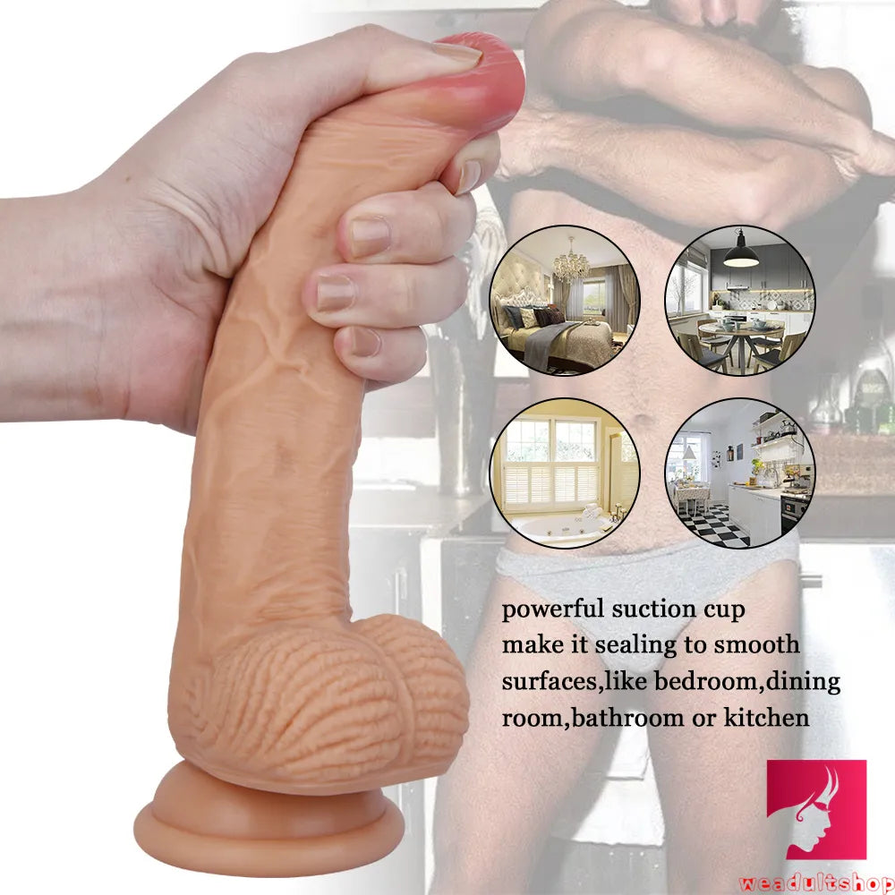 7.87in Real Looking Adult Toy Skin Feeling Realistic Dildo Sex Toy