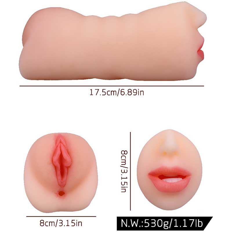 Life Like Guy Using Pocket Pussy Sale 3D Dual Sex Toy weadultshop