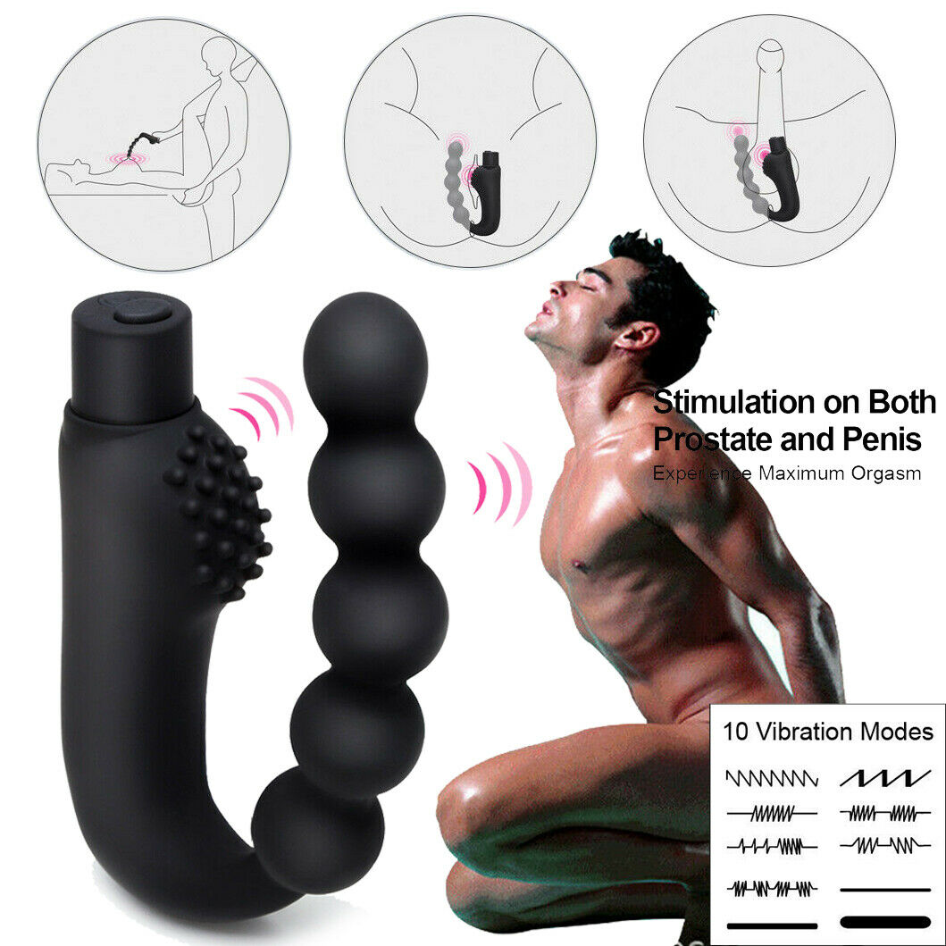 Male Prostate Massage Butt Plug 10 Frequencies Vibrating Sex Toy - Adult Toys
