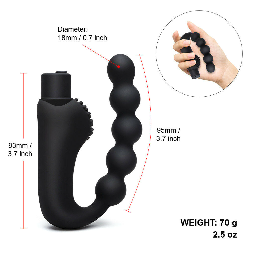 Male Prostate Massage Butt Plug 10 Frequencies Vibrating Sex Toy - Adult Toys