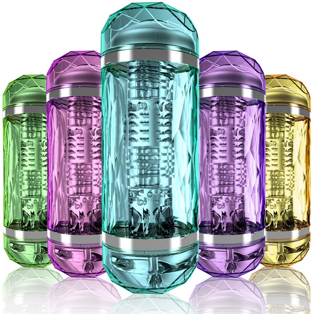 Double Heads 4D Silicone Deep Throat Male Masturbator Vagina Mouth - Adult Toys