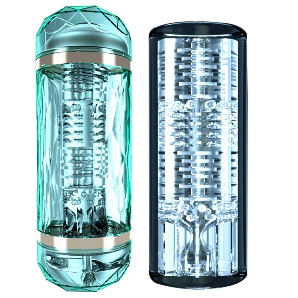 Double Heads 4D Silicone Deep Throat Male Masturbator Vagina Mouth - Adult Toys