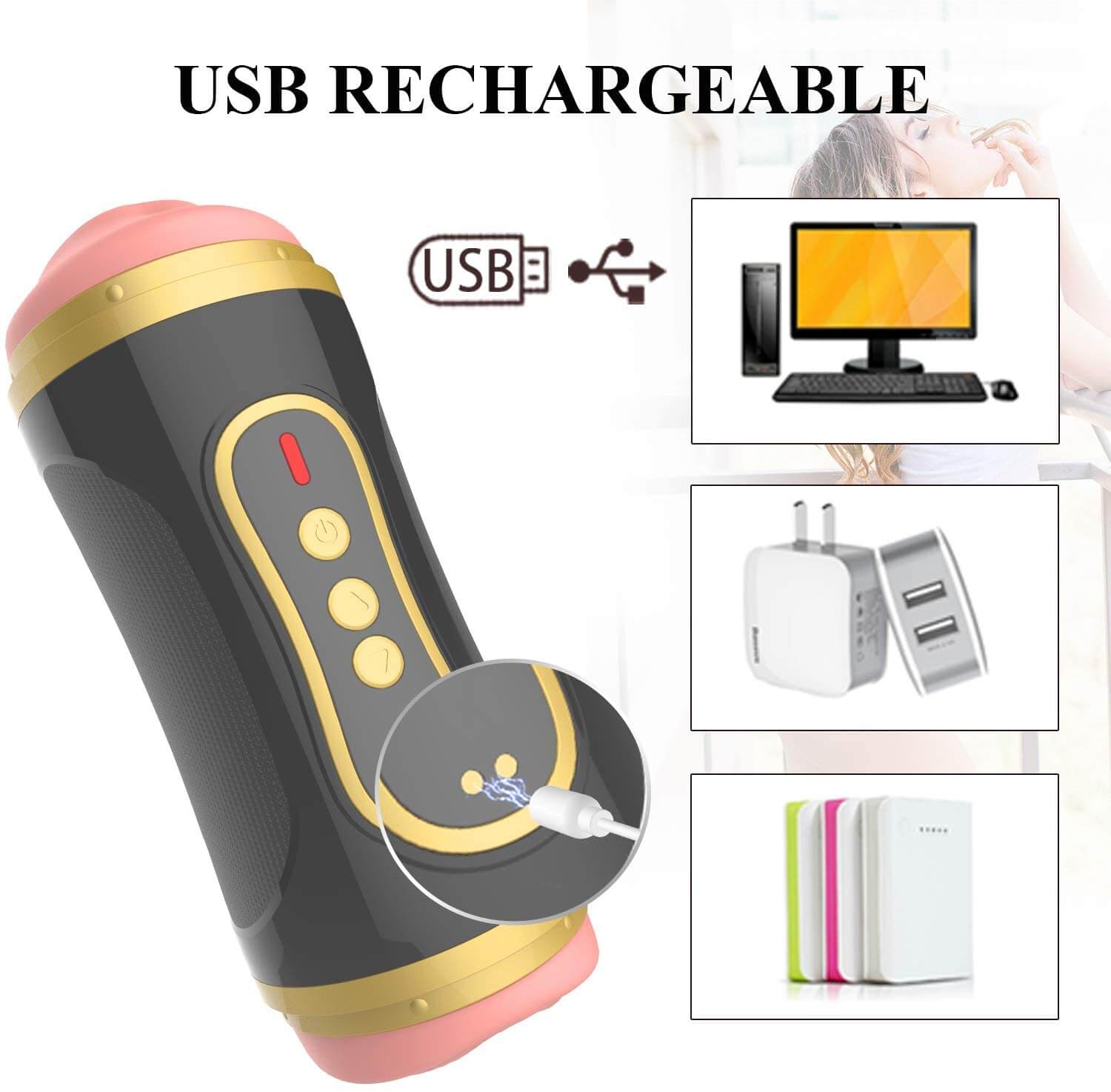 2In1 Masturbator 3D Realistic Vibrating Stroker With 2 Bullet Vibrators Best Sex Toys