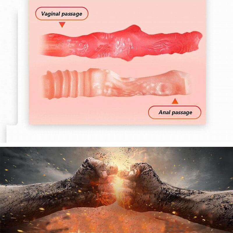 Realistic Pocket Pussy And Anal Penis Massaging Practice Sex Toy - Adult Toys
