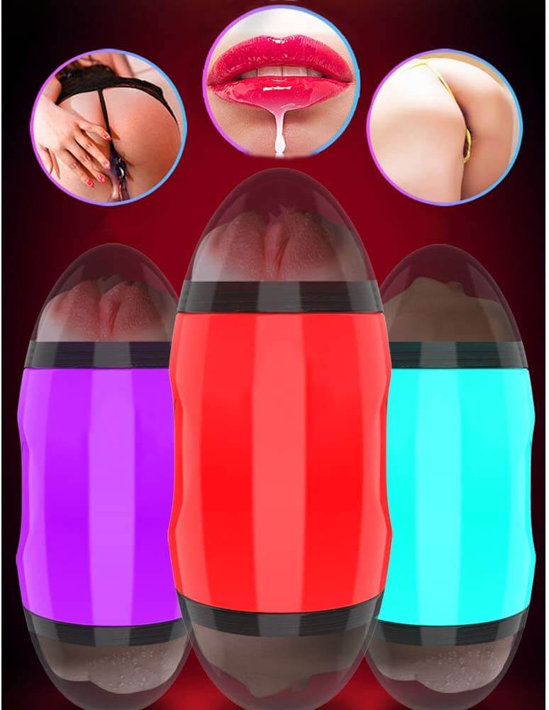 2-in-1 Stroker Vagina & Ass Mouth Masturbator Penis Pocket Pussy weadultshop