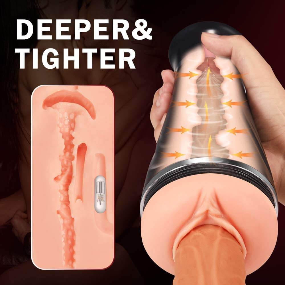 10 Vibrating Virgina Pussy Stroker Adult Sex Toy Best Sex Toys