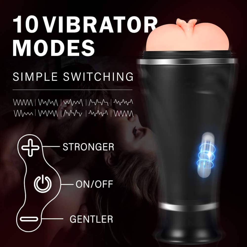 10 Vibrating Virgina Pussy Stroker Adult Sex Toy Best Sex Toys