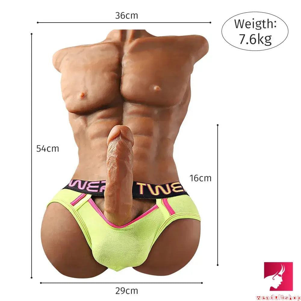 Tanned Muscle Male Sex Doll Torso With Big Dildo For Women Gay