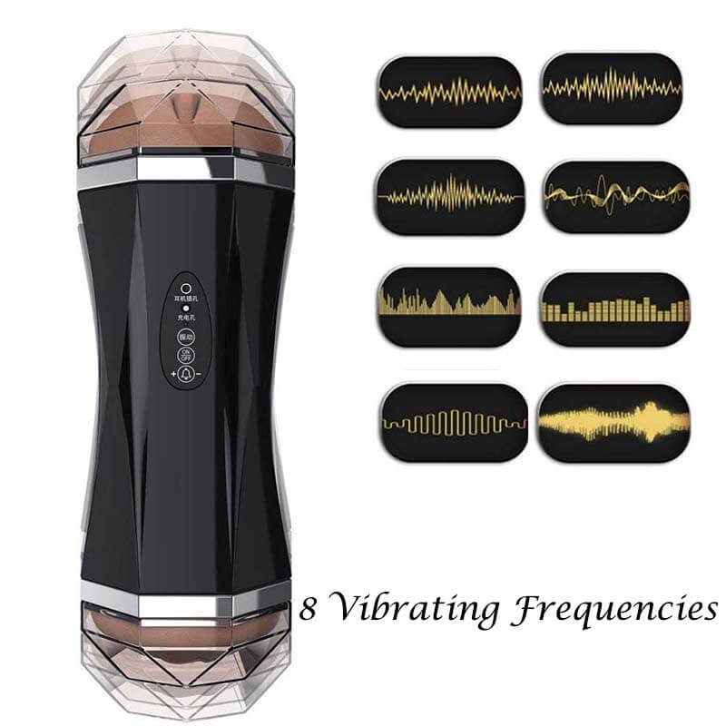 Vagina Mouth Oral Masturbator Vibrating Realistic Pussy - Adult Toys