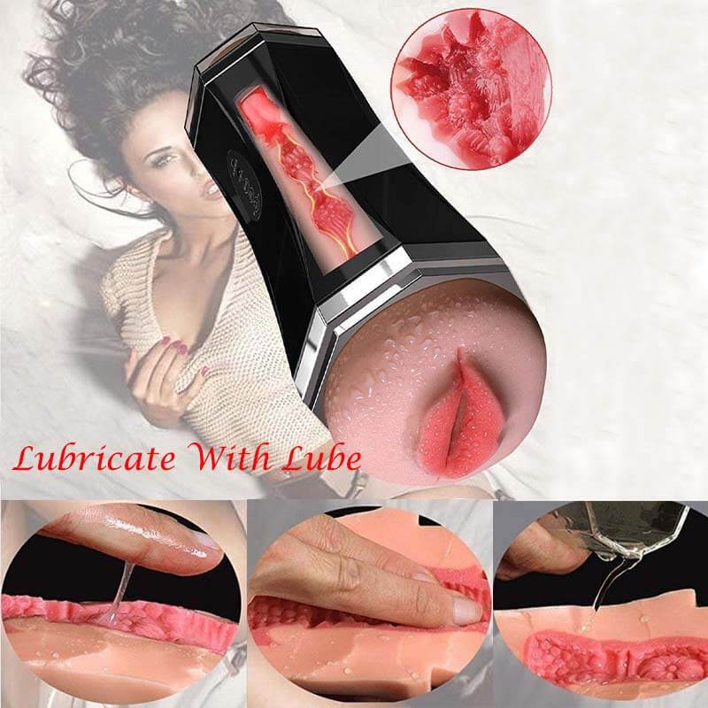 Vagina Mouth Oral Masturbator Vibrating Realistic Pussy - Adult Toys