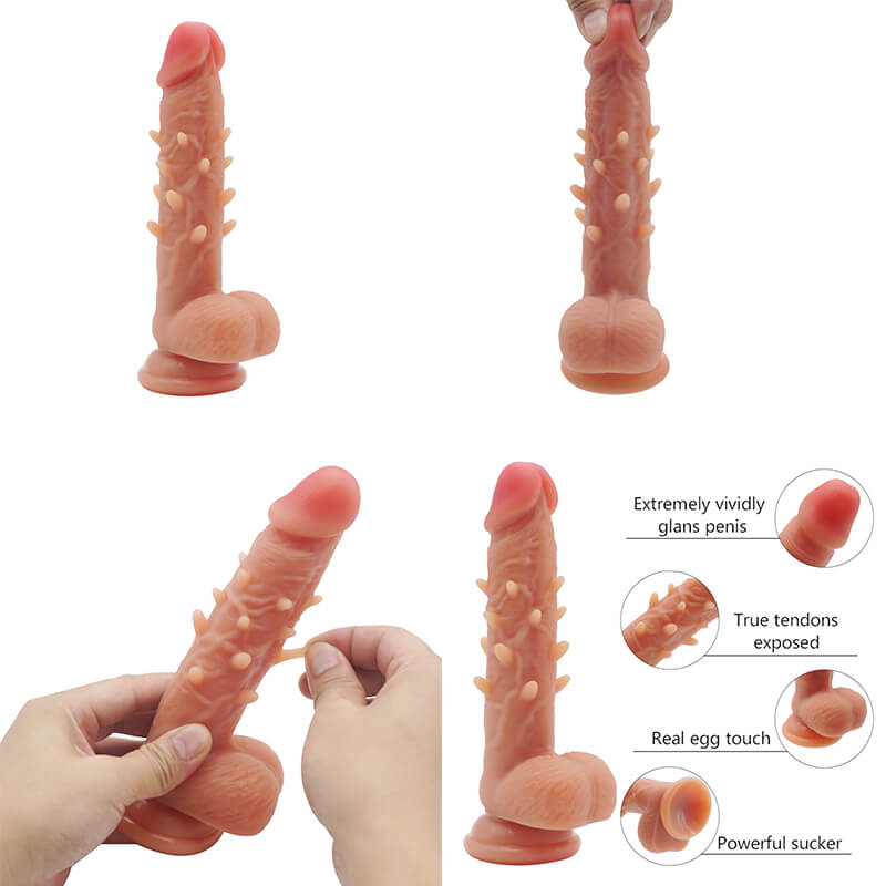 7.87" Silicone Spiked Dildo For Women weadultshop