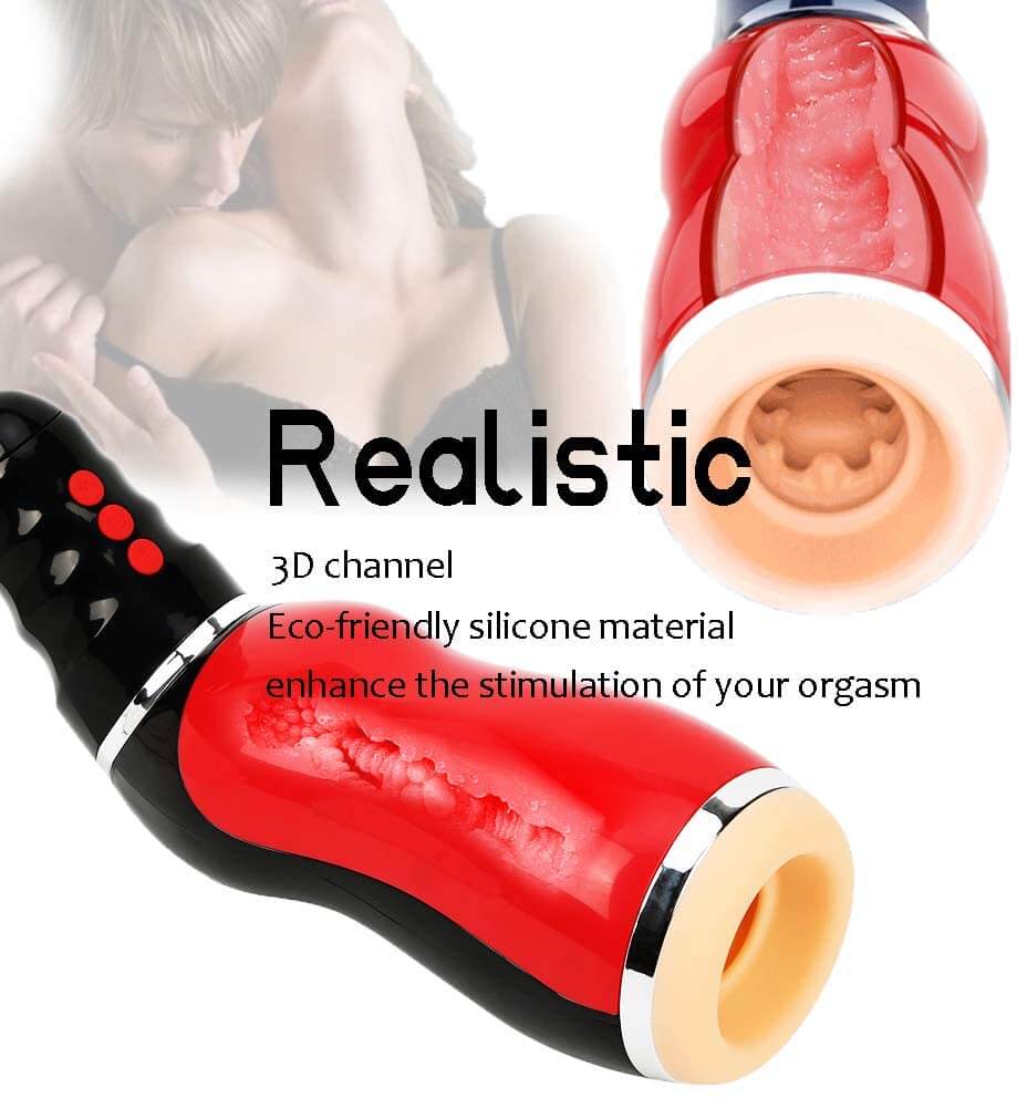 Male Masturbator 5 Clamping 10 Vibrating Various Women Moans Stroker Best Sex Toys