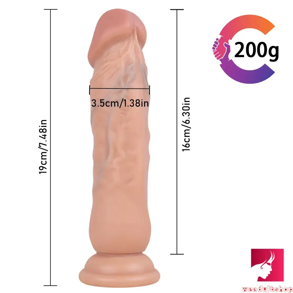 7.48in Realistic Penis Dildo For Women With Lifelike Blue Veins