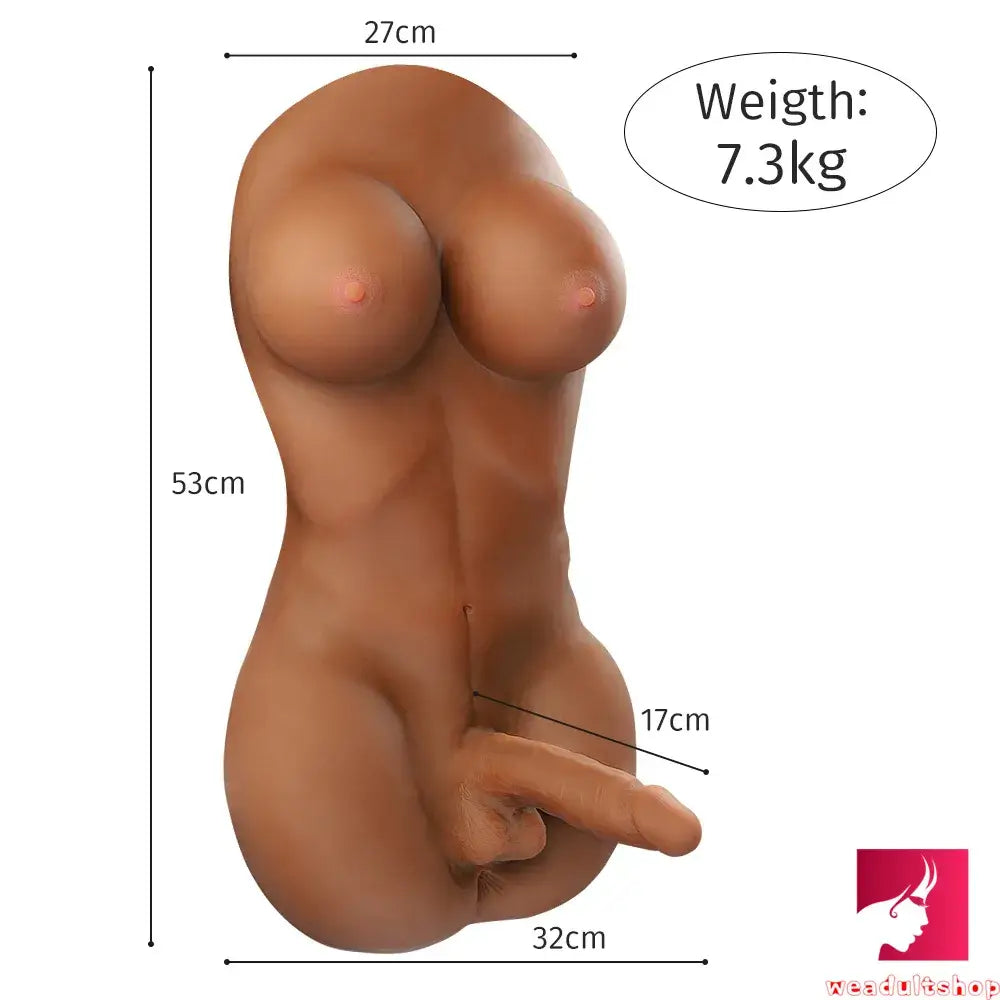 16.09lb Skinny Shemale Sex Torso Doll With Flexible Dildo