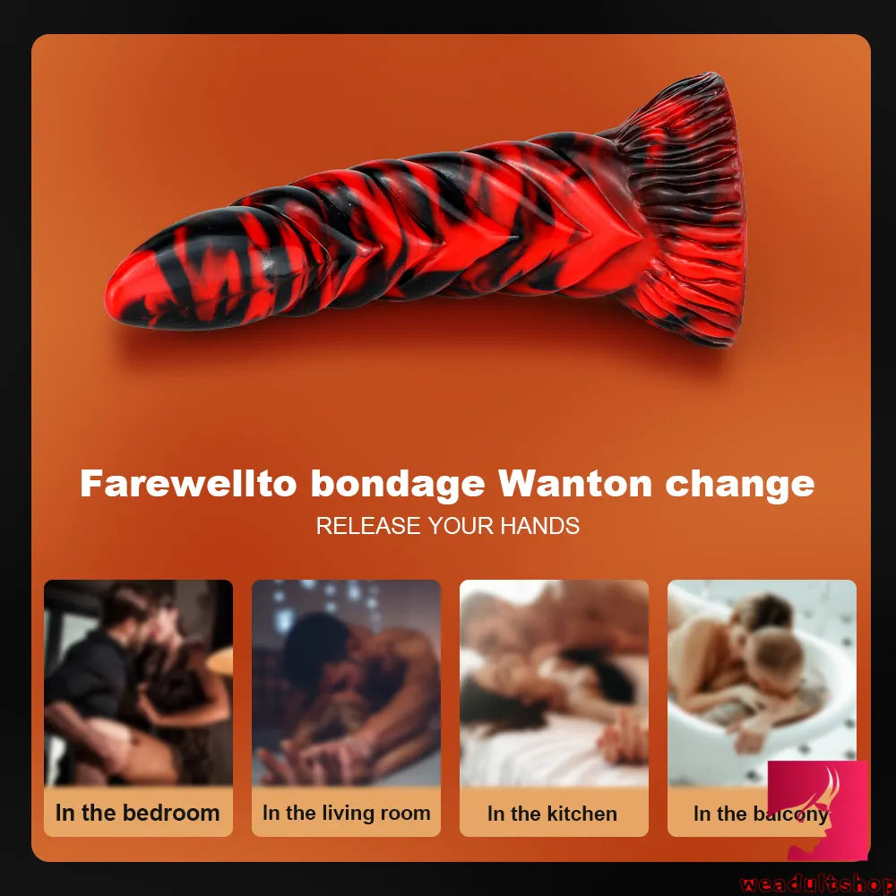 7.6in Mixed Colors Snake Animal Dildo Real Feeling Penis Toy