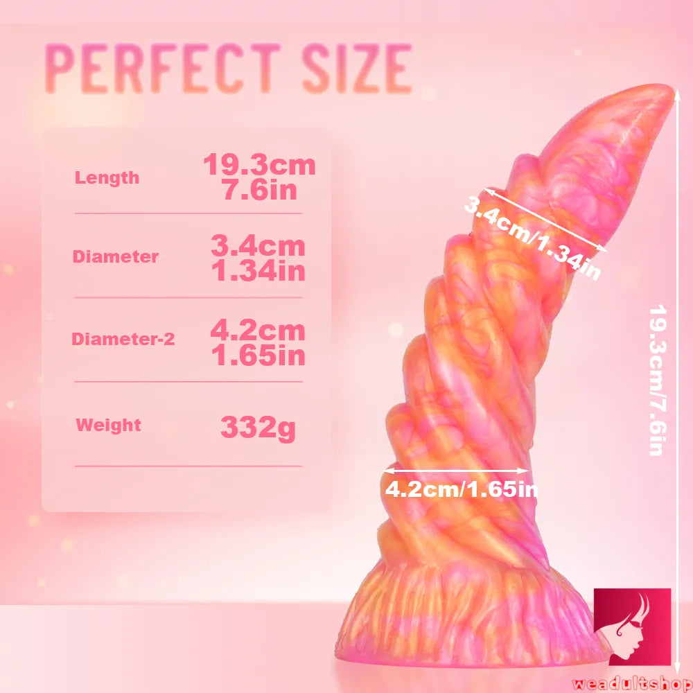 7.6in Mixed Colors Snake Animal Dildo Real Feeling Penis Toy