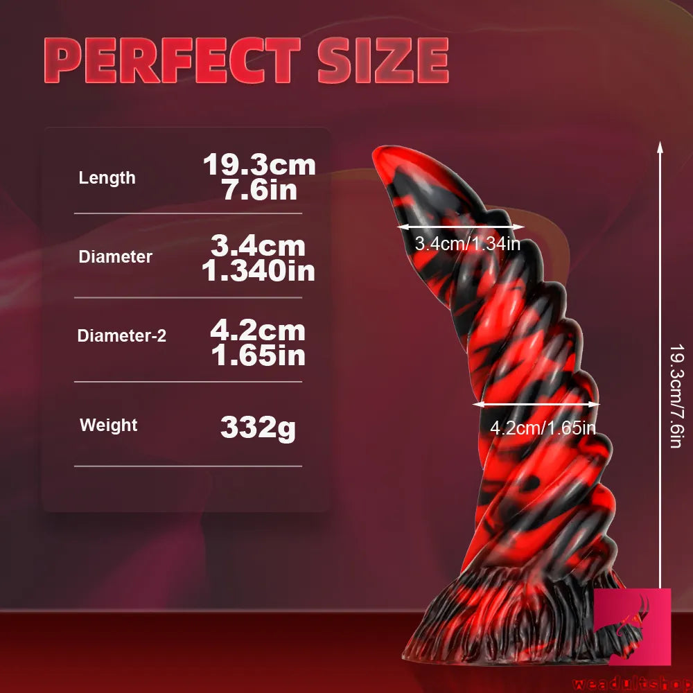 7.6in Mixed Colors Snake Animal Dildo Real Feeling Penis Toy