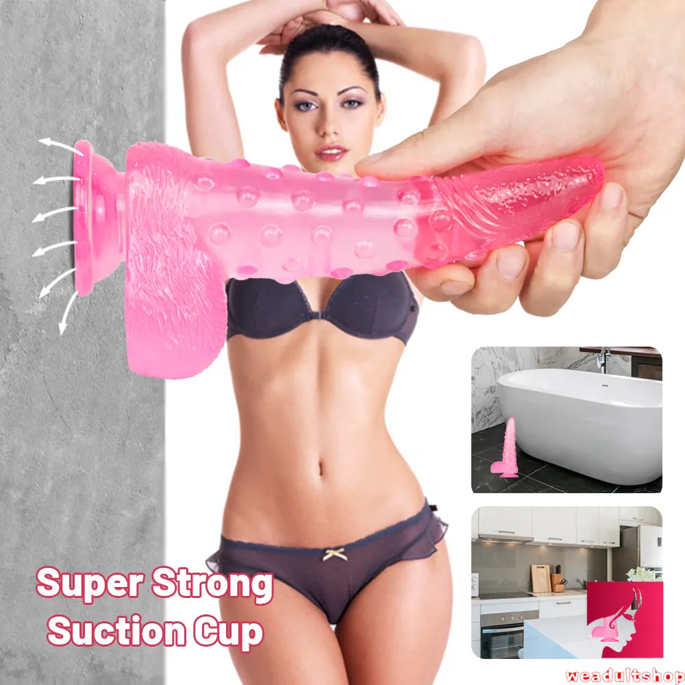 8.86in Spiked Corn Cob Dildo Female Masturbator Penis Sex Toy