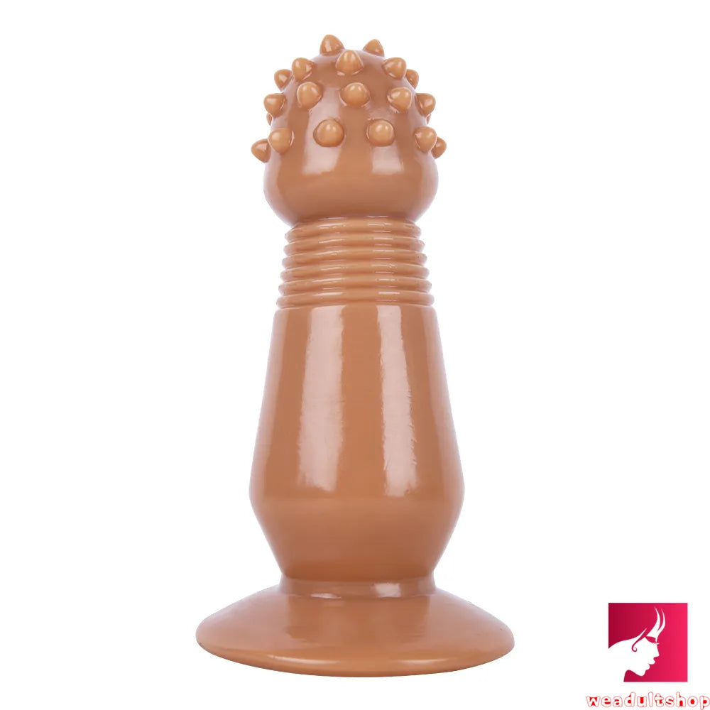 7.87in Black Women Anal Spiked Dildo SM Butt Plug With Thorn