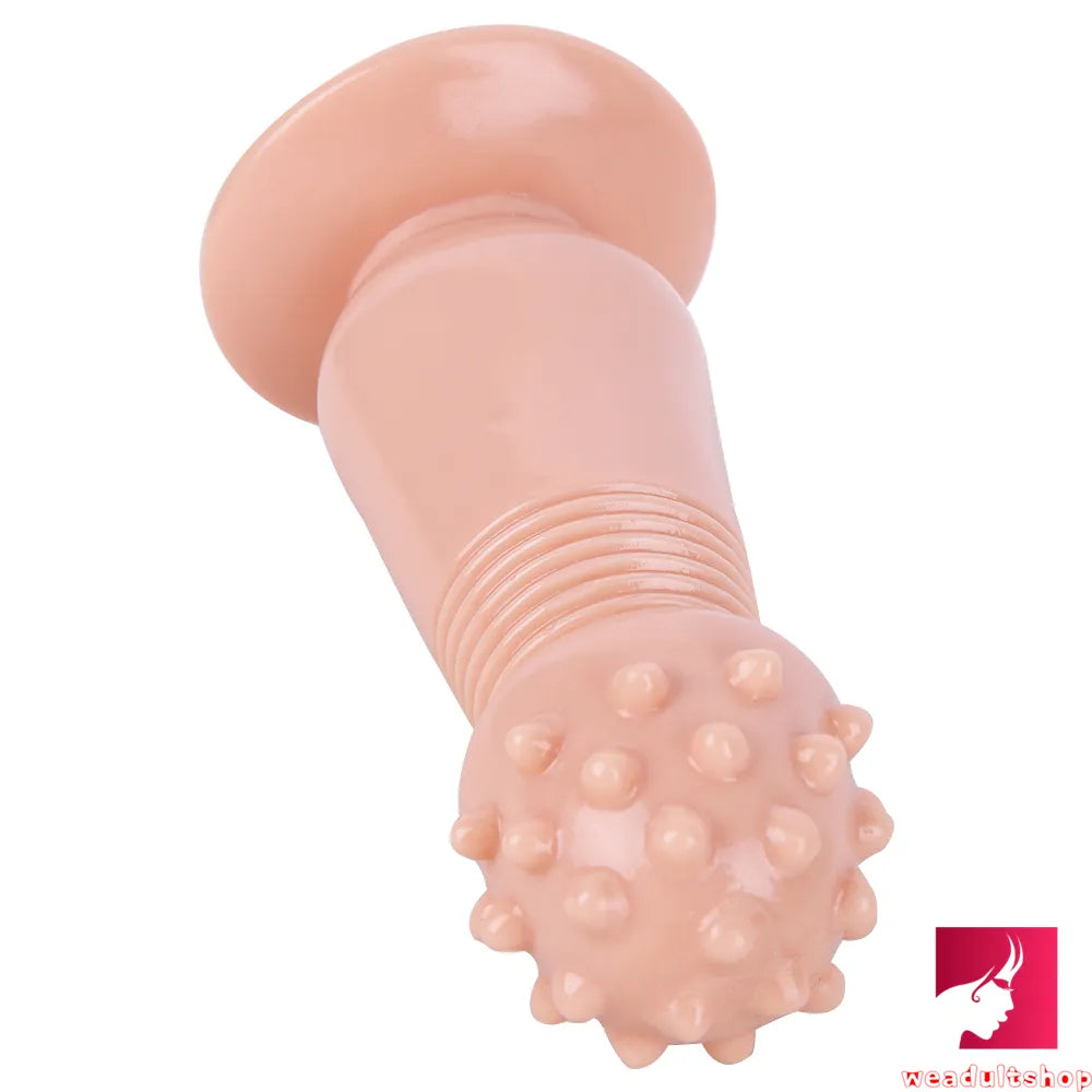 7.87in Black Women Anal Spiked Dildo SM Butt Plug With Thorn