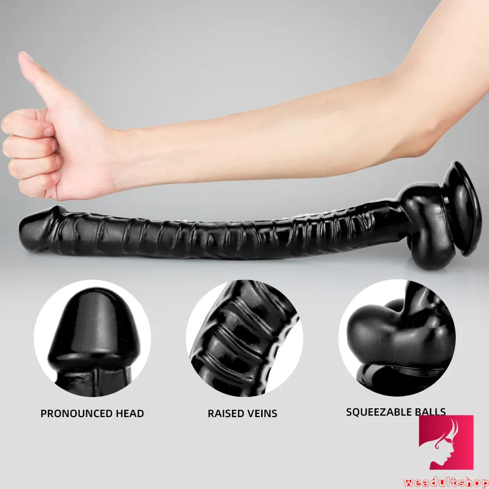 16.5in Super Long Big Dildo With Base For Hands-free Play