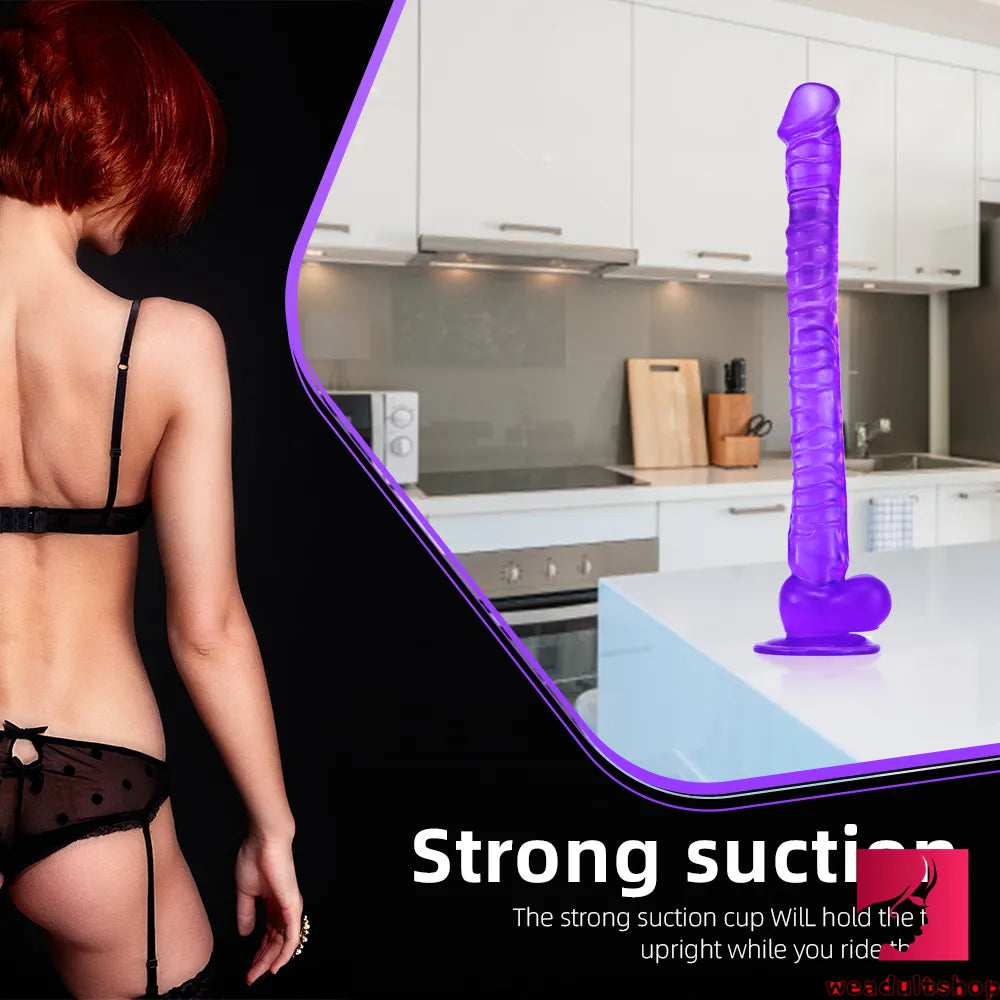 16.5in Super Long Big Dildo With Base For Hands-free Play