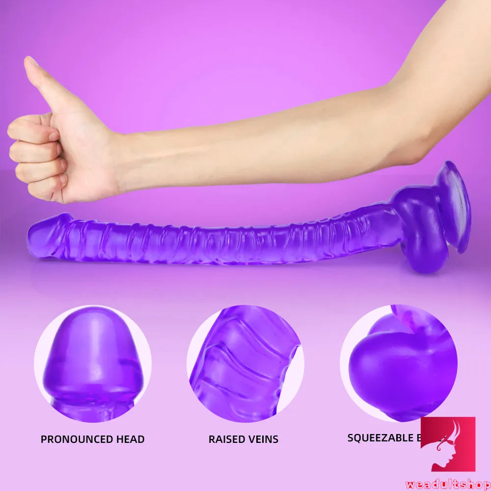 16.5in Super Long Big Dildo With Base For Hands-free Play